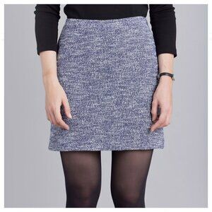 Ann Taylor Textured Navy Pencil Skirt